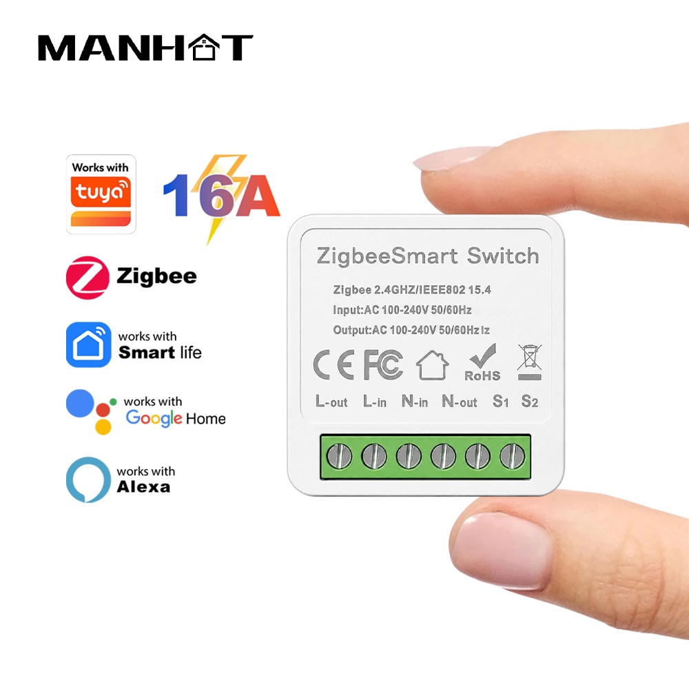 Smart Home Zigbee 3.0 - Manhot ZigBee 3.0 Switch Module 16A