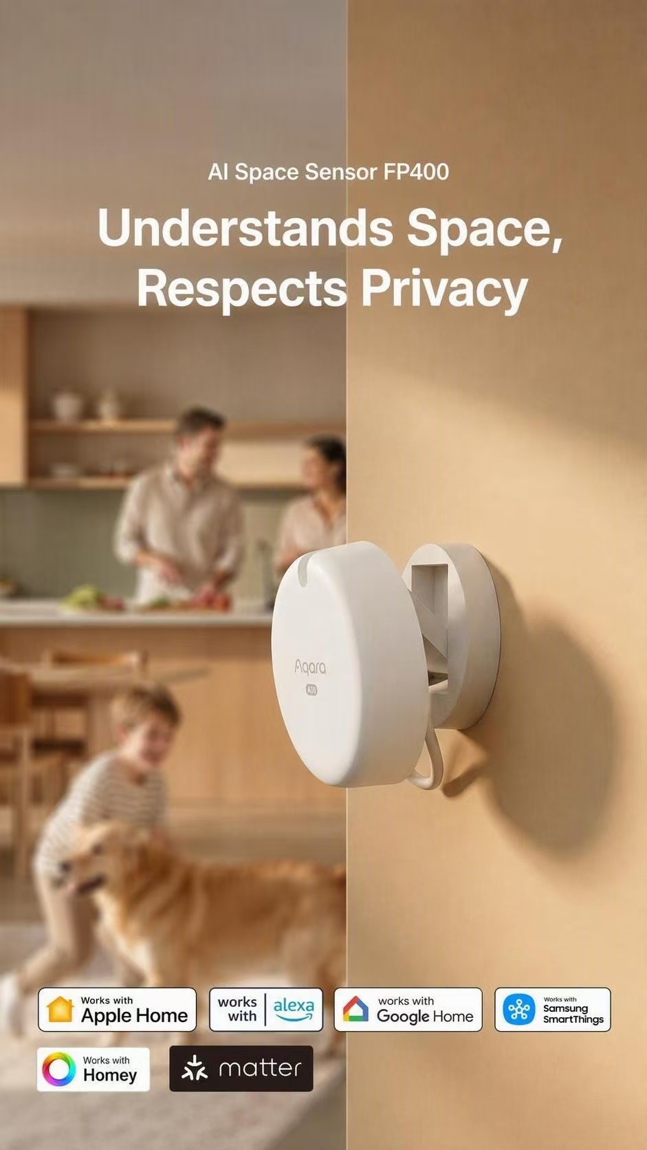Smart Home Dashboard - Aqara FP400 AI Millimeter‑Wave Radar Presence