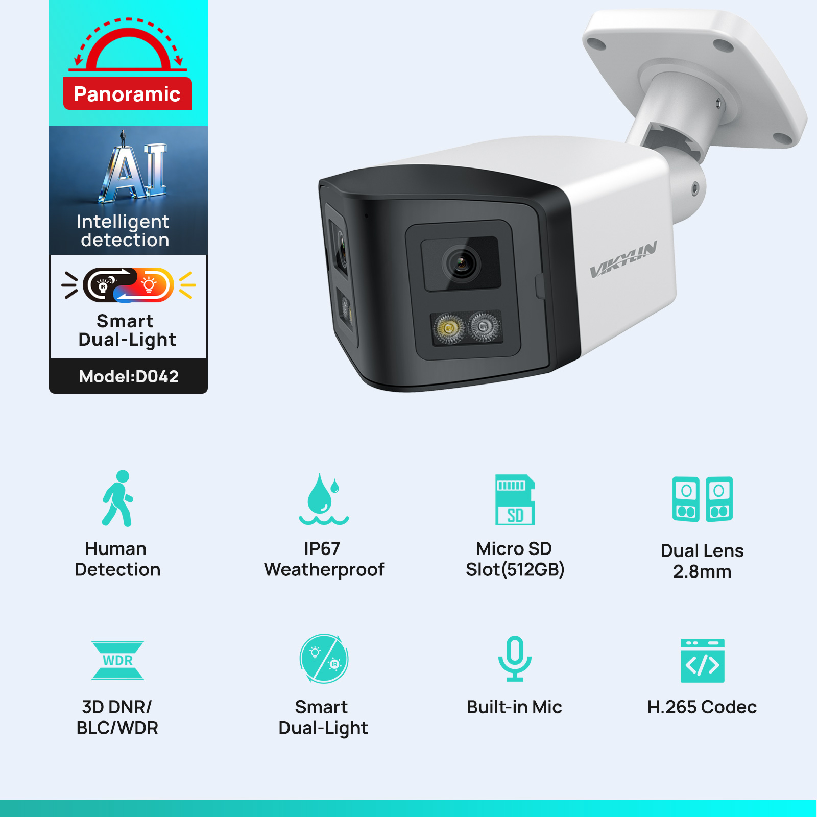 VIKYLIN 170° Panoramic Securit - Smart Home Notifications review and price
