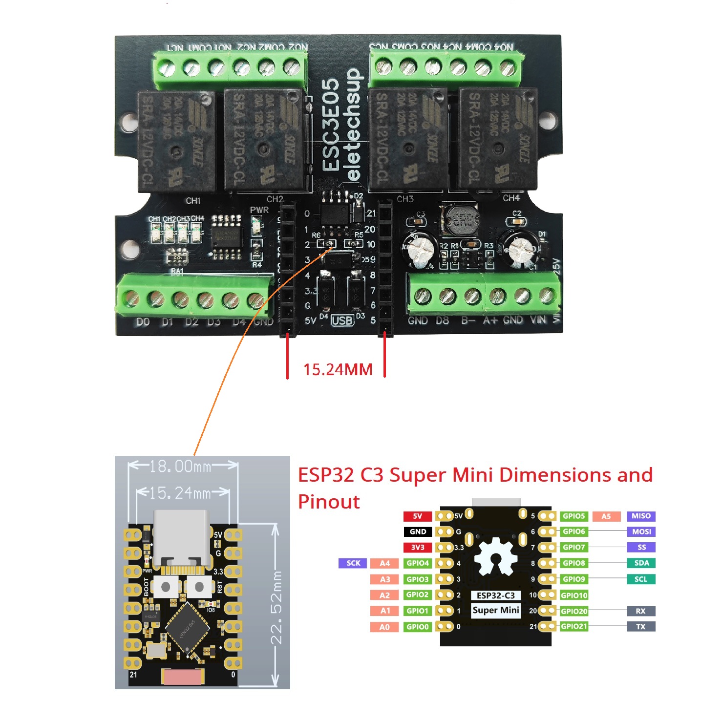 ESC3B04 ESP32-C3 Industrial Re - Smart Home Networking review and price