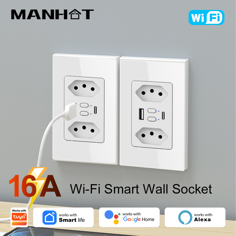 MANHOT Wifi Smart Brazil Socke - Smart Home Networking review and price
