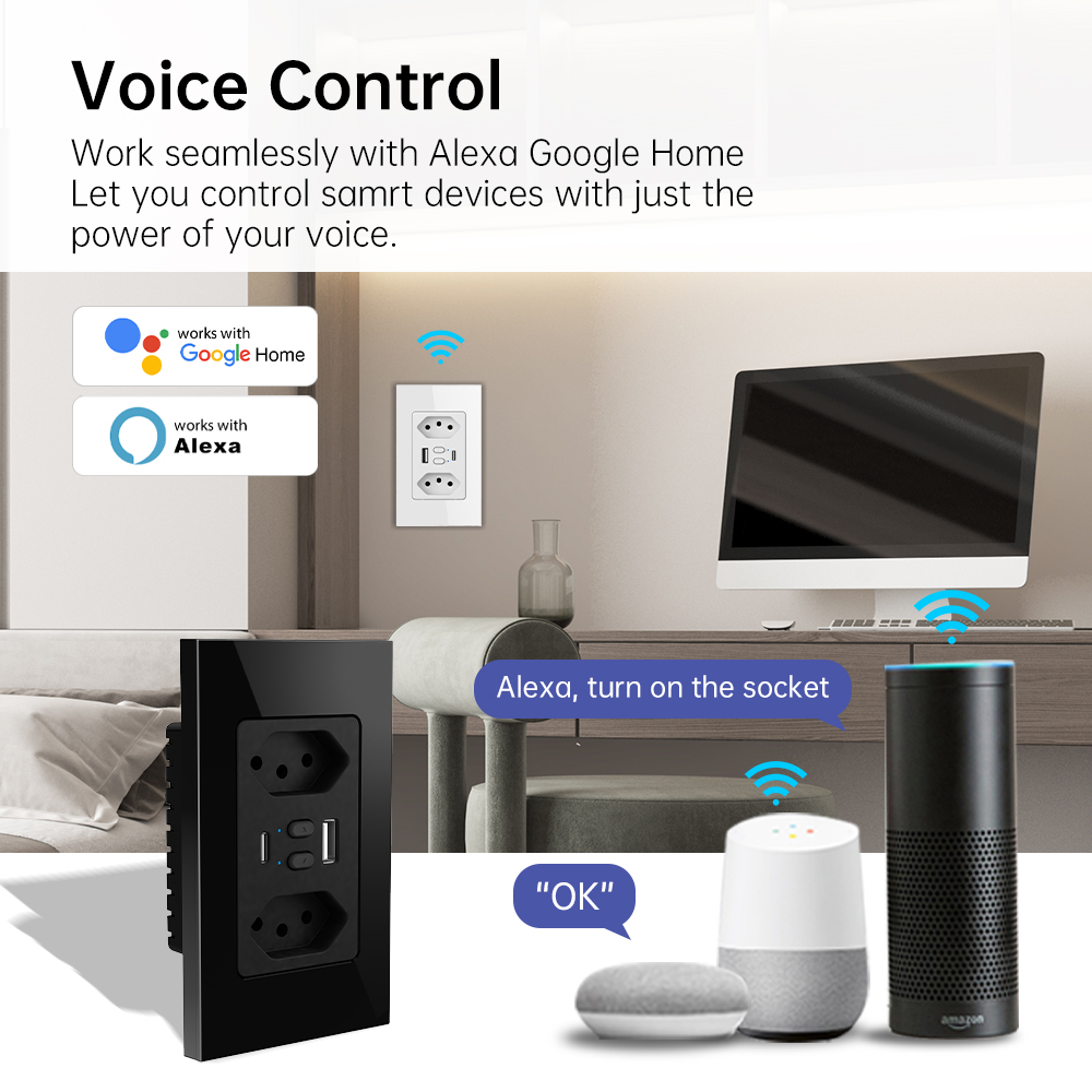 MANHOT Wifi Smart Brazil Socke - Smart Home Networking review and price