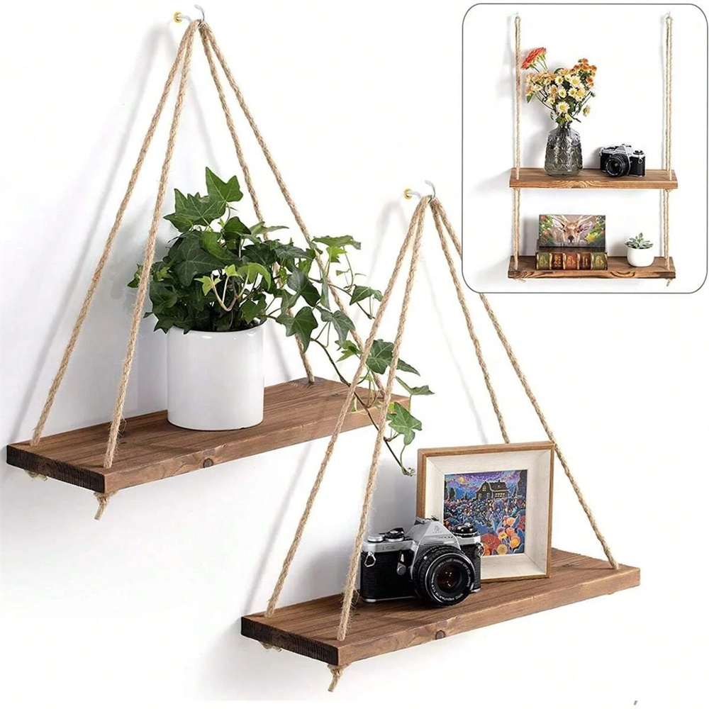 1Set Wood Hanging Shelves Swin - Smart Home Decor review and price