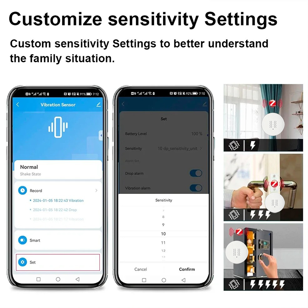 Tuya Zigbee Smart Vibration Se - Smart Home Notifications review and price